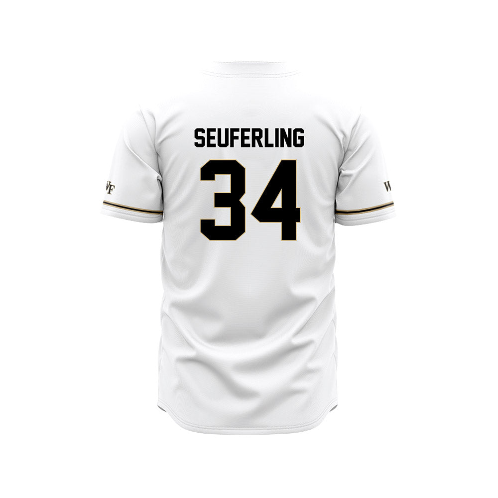 Wake Forest - NCAA Baseball : Grayden Seuferling - White Jersey-1