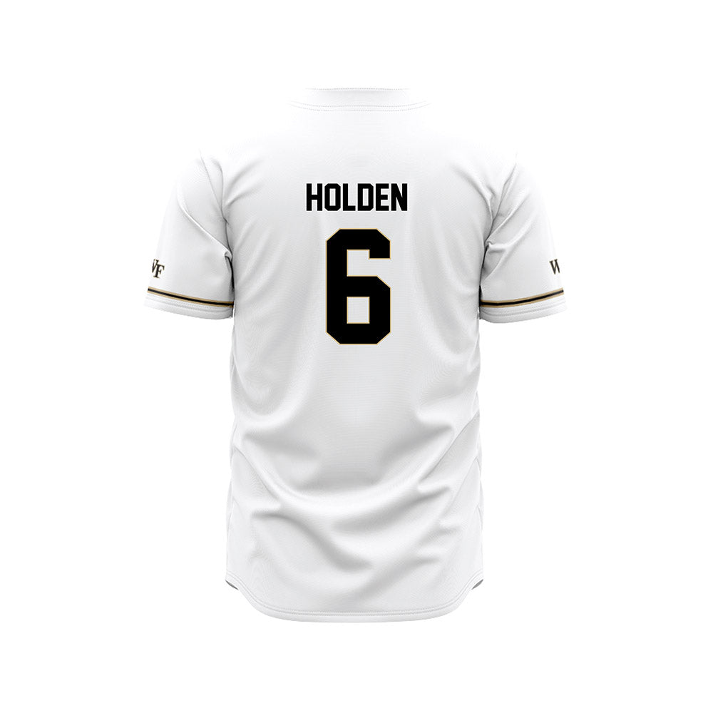 Wake Forest - NCAA Baseball : Will Holden - White Jersey-1