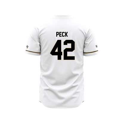 Wake Forest - NCAA Baseball : Alexander Peck - White Jersey-1