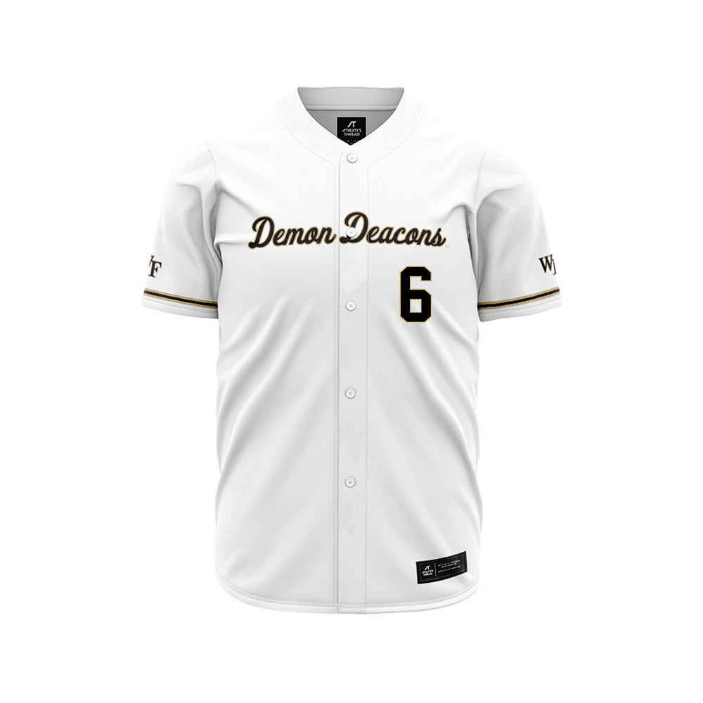 Wake Forest - NCAA Baseball : Will Holden - White Jersey-0