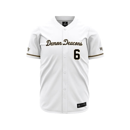 Wake Forest - NCAA Baseball : Will Holden - White Jersey-0