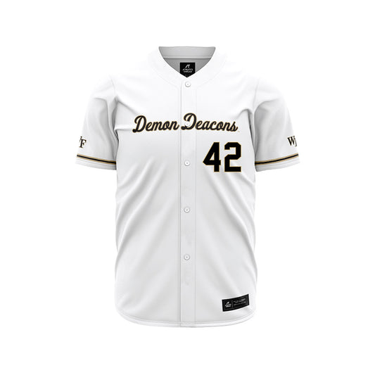 Wake Forest - NCAA Baseball : Alexander Peck - White Jersey-0