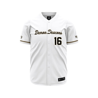 Wake Forest - NCAA Baseball : Evan Jones - White Jersey-0