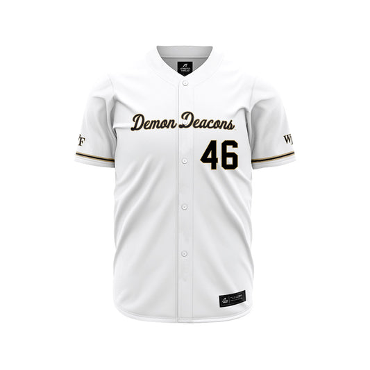Wake Forest - NCAA Baseball : Charlie Jones - White Jersey