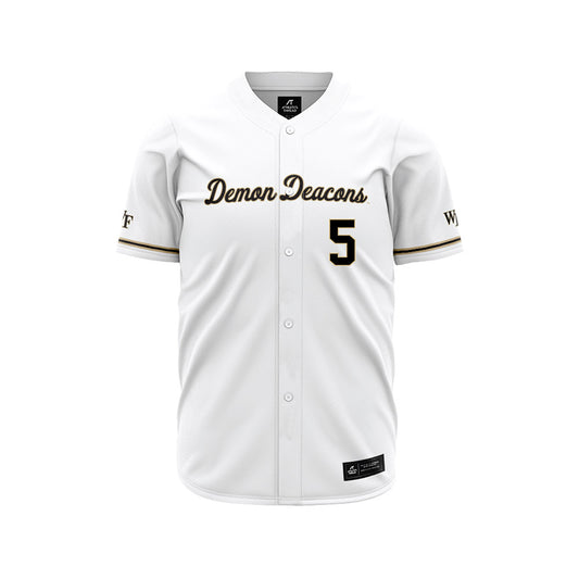 Wake Forest - NCAA Baseball : Marcelo Harsch - White Jersey-0