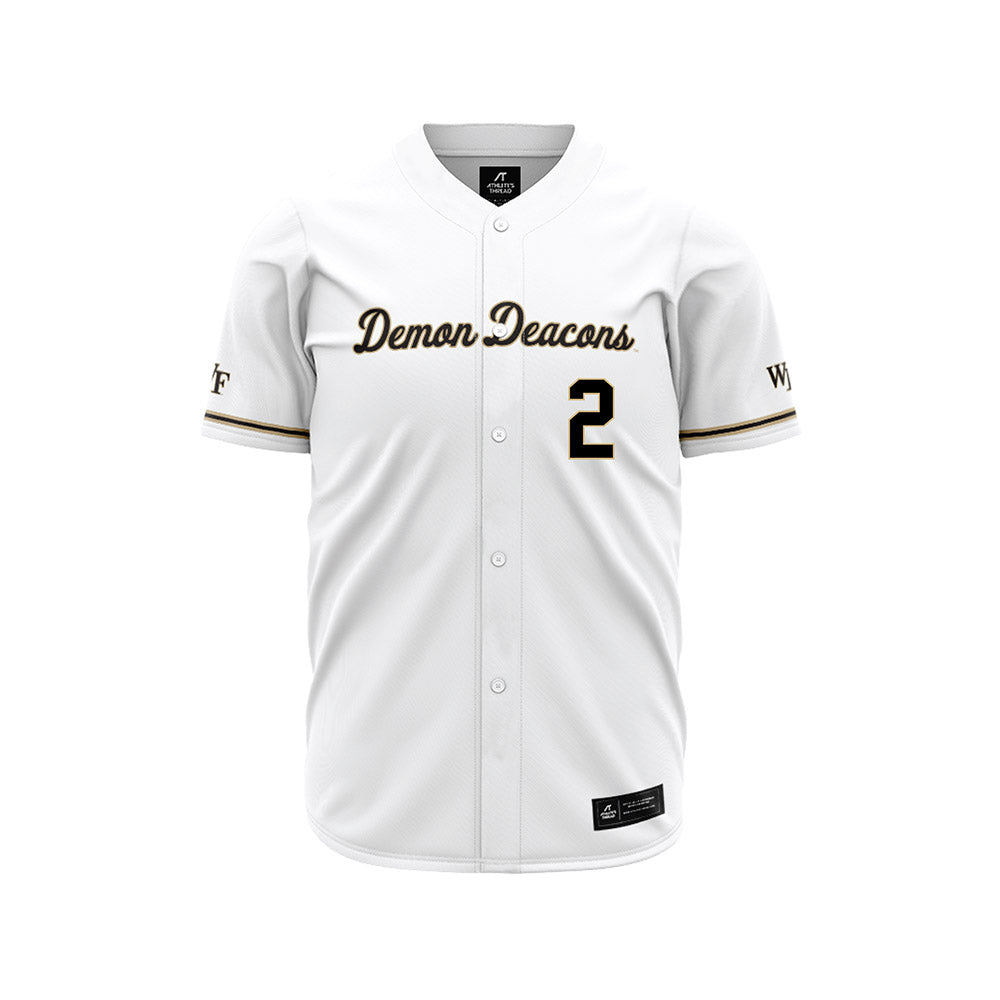 Wake Forest - NCAA Baseball : Logan D'Amico - White Jersey-0