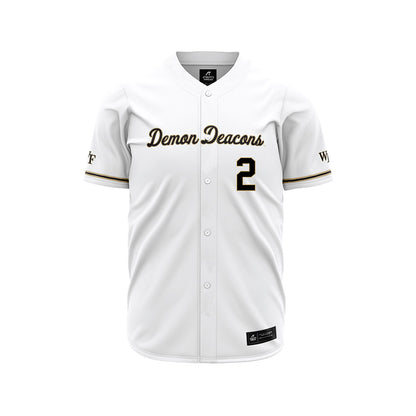 Wake Forest - NCAA Baseball : Logan D'Amico - White Jersey-0