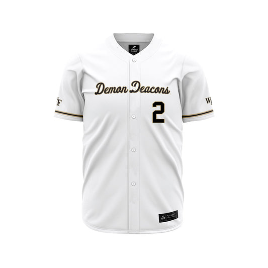 Wake Forest - NCAA Baseball : Logan D'Amico - White Jersey-0