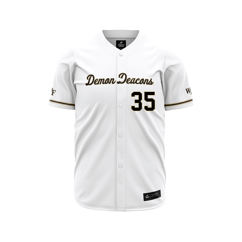 Wake Forest - NCAA Baseball : Griffin Miller - White Jersey-0