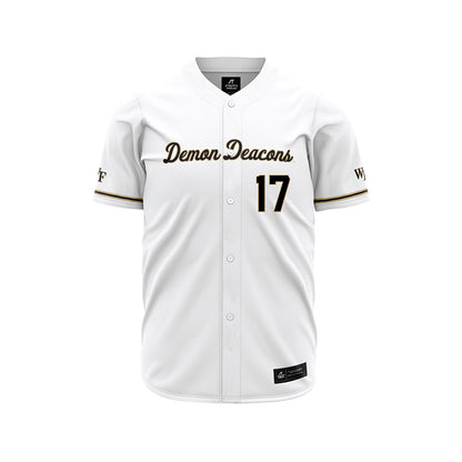 Wake Forest - NCAA Baseball : Ethan Keller - White Jersey-0