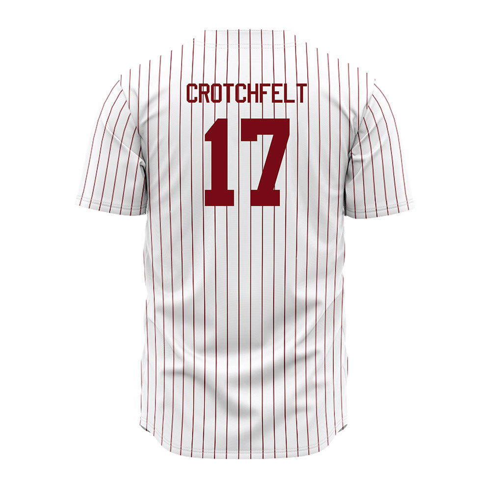 Troy - NCAA Baseball : Zach Crotchfelt - Red Striped Jersey-1