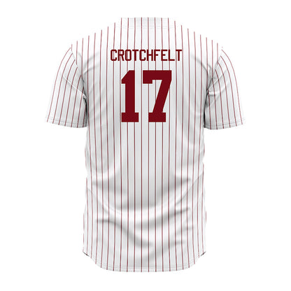 Troy - NCAA Baseball : Zach Crotchfelt - Red Striped Jersey-1