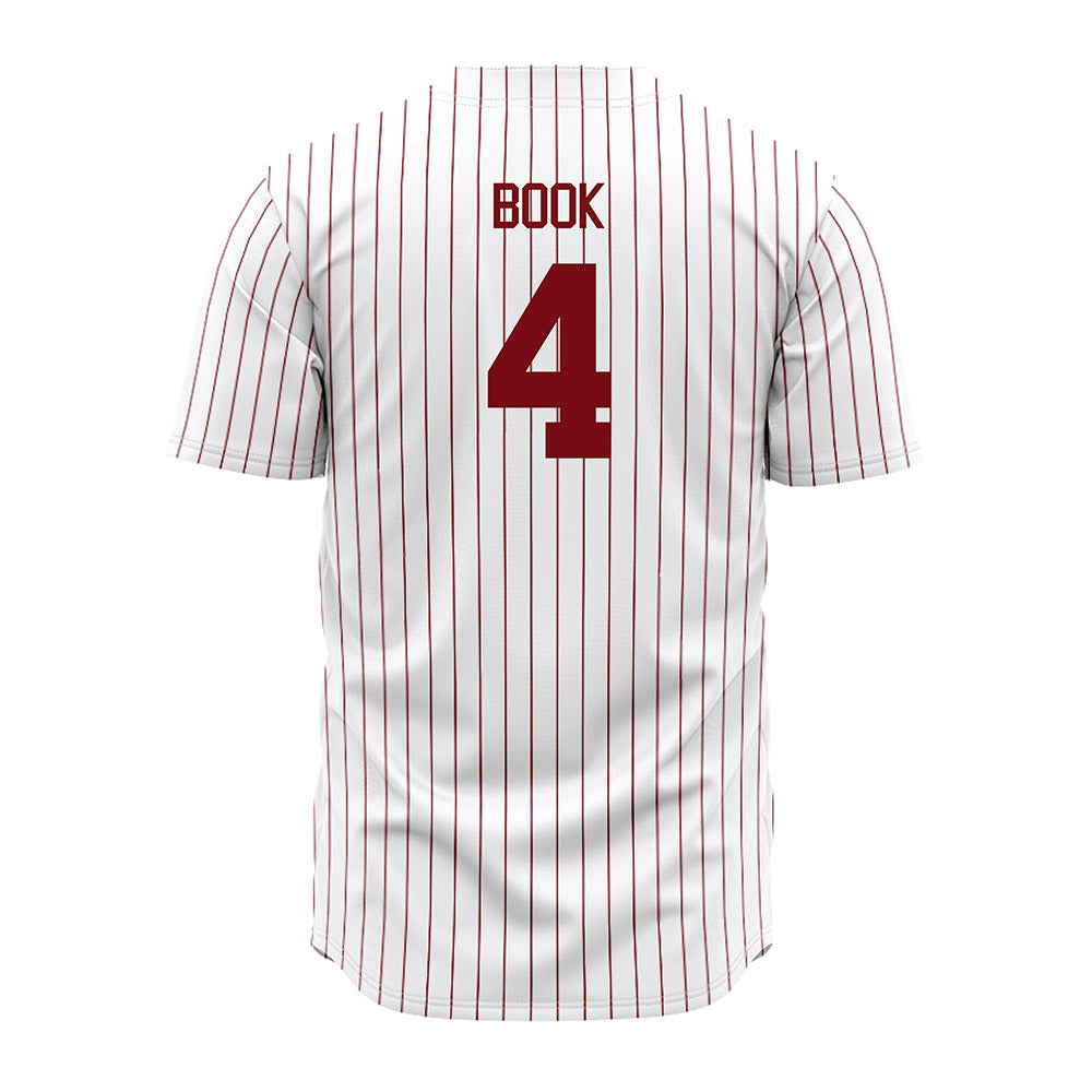 Troy - NCAA Baseball : Nolan Book - Red Striped Jersey-1