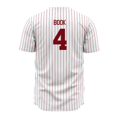 Troy - NCAA Baseball : Nolan Book - Red Striped Jersey-1