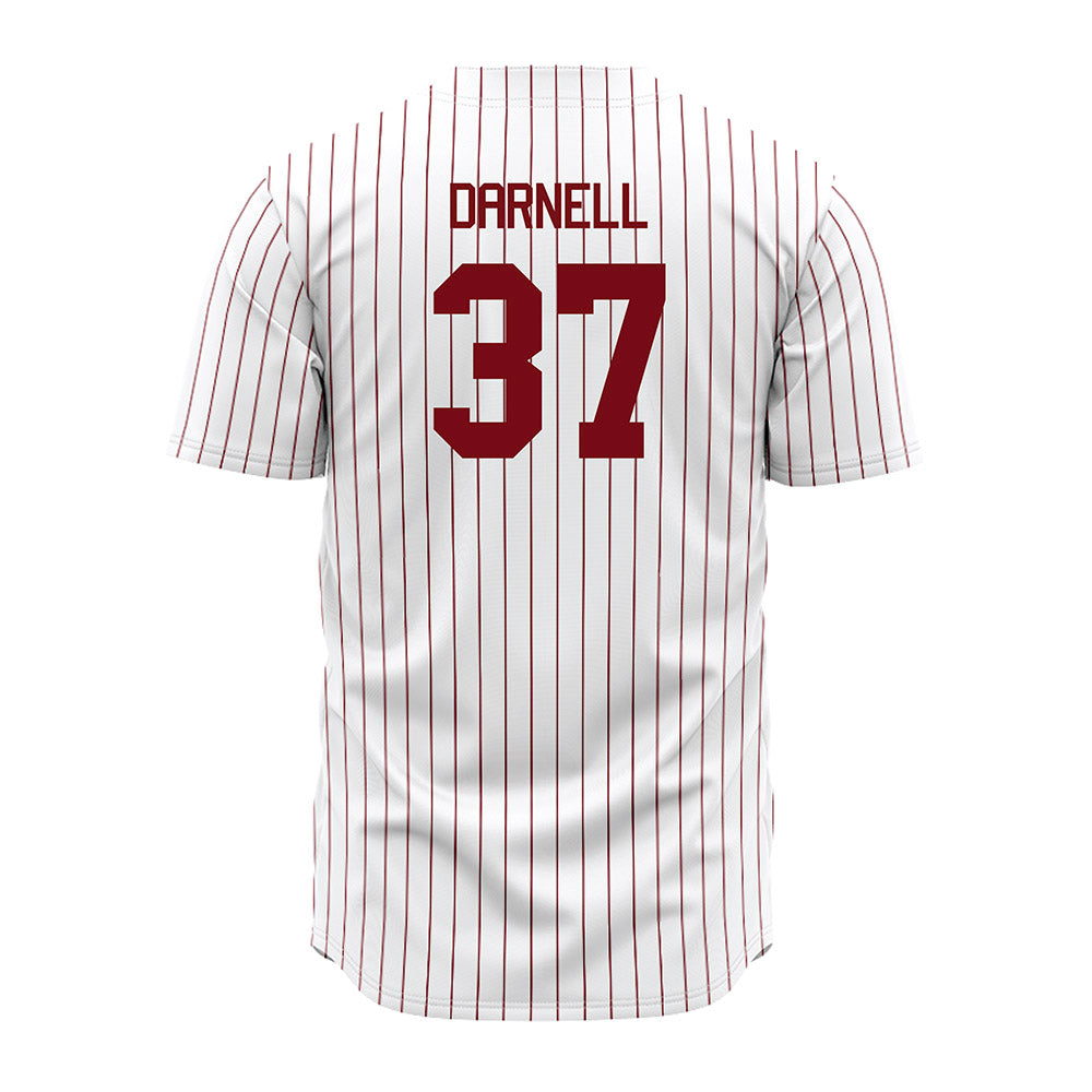 Troy - NCAA Baseball : Sean Darnell - Red Striped Jersey-1