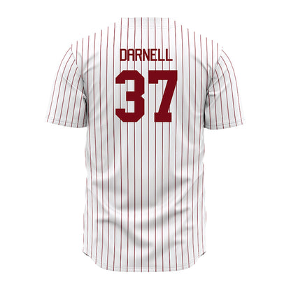 Troy - NCAA Baseball : Sean Darnell - Red Striped Jersey-1