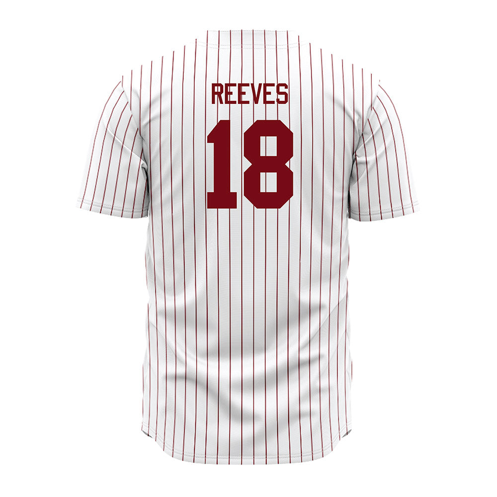 Troy - NCAA Baseball : Caden Reeves - Red Striped Jersey-1