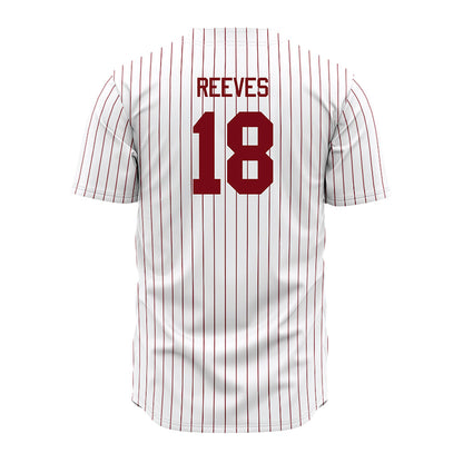 Troy - NCAA Baseball : Caden Reeves - Red Striped Jersey-1