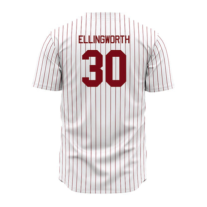 Troy - NCAA Baseball : Cooper Ellingworth - Red Striped Jersey-1