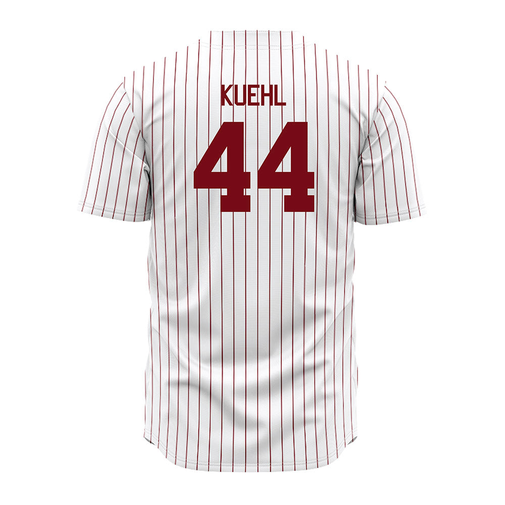 Troy - NCAA Baseball : Dillon Kuehl - Red Striped Jersey-1