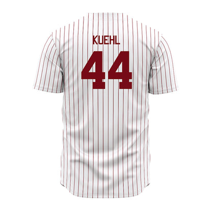 Troy - NCAA Baseball : Dillon Kuehl - Red Striped Jersey-1