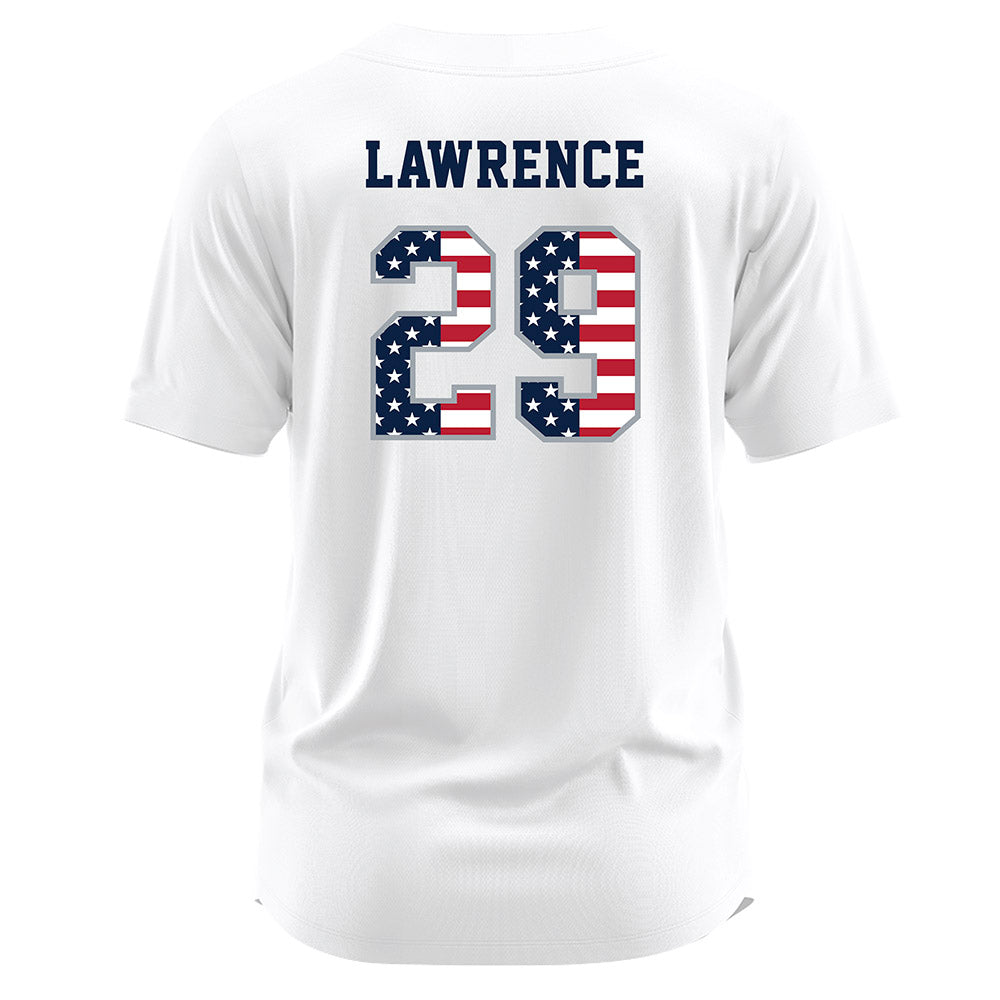 Troy - NCAA Softball : Jasmine Lawrence - white Jersey-1