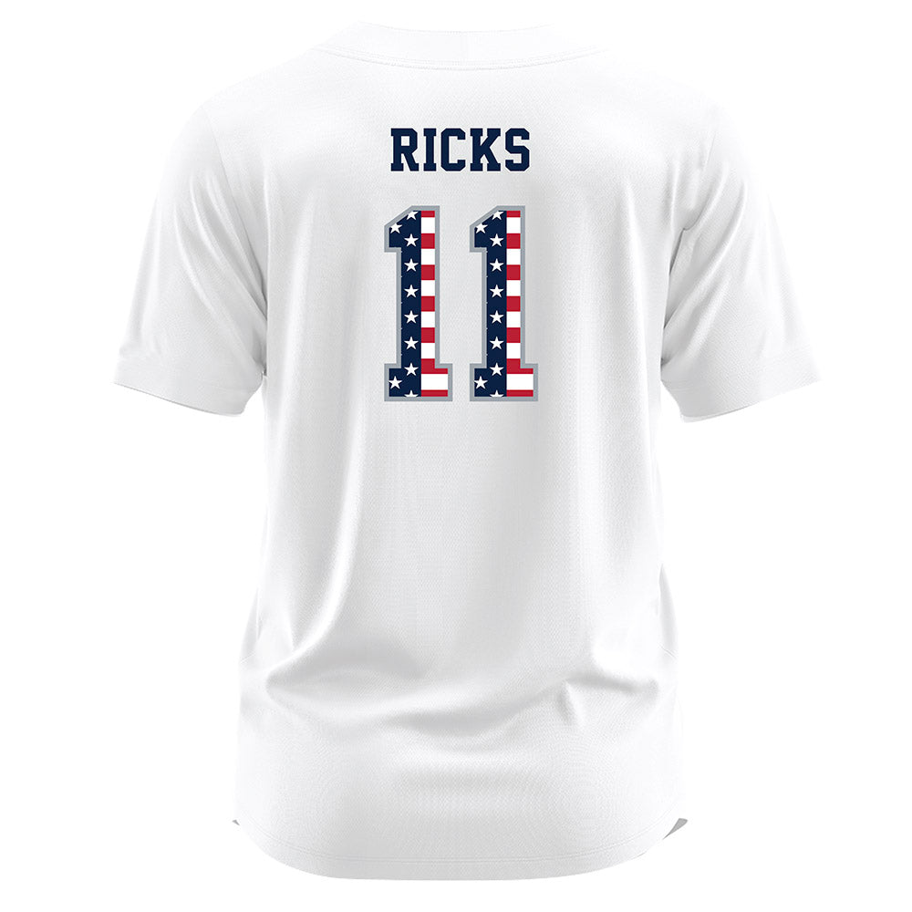 Troy - NCAA Softball : Kyye Ricks - white Jersey-1