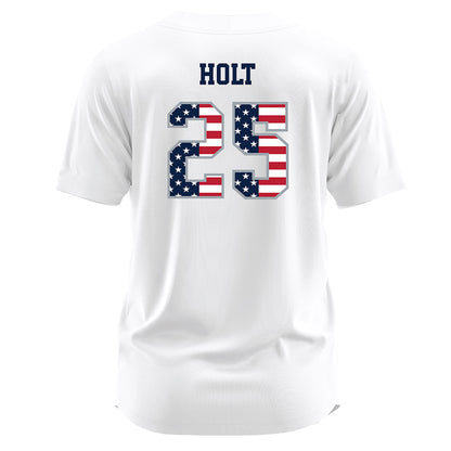 Troy - NCAA Softball : Mya Holt - white Jersey-1