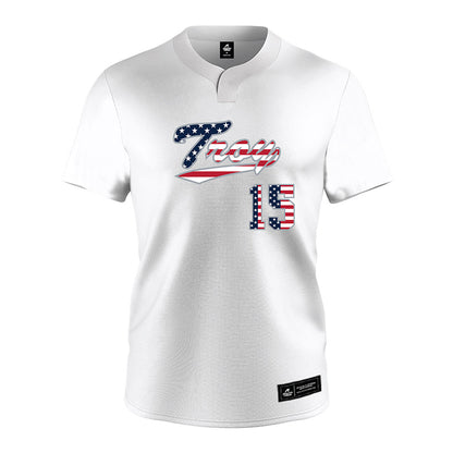 Troy - NCAA Softball : Sophia Jenkins - white Jersey-0