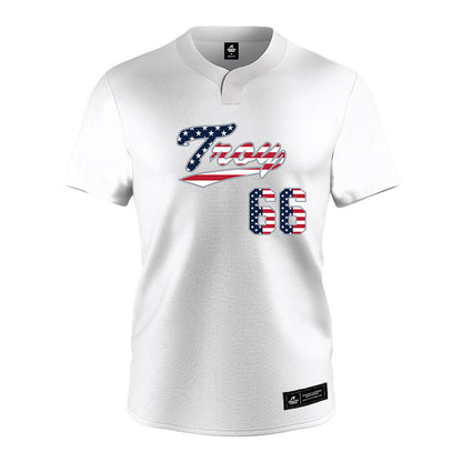 Troy - NCAA Softball : Kiley Huffman - white Jersey-0