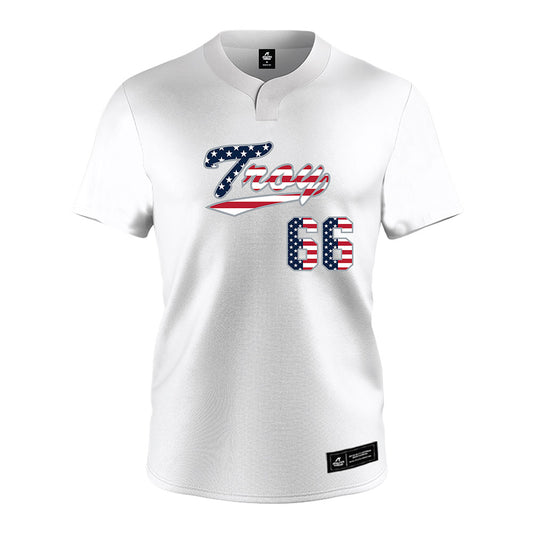 Troy - NCAA Softball : Kiley Huffman - white Jersey-0