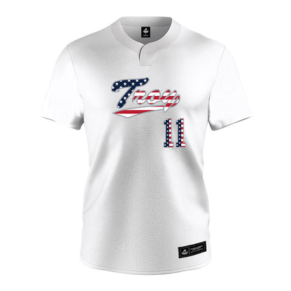 Troy - NCAA Softball : Kyye Ricks - white Jersey-0