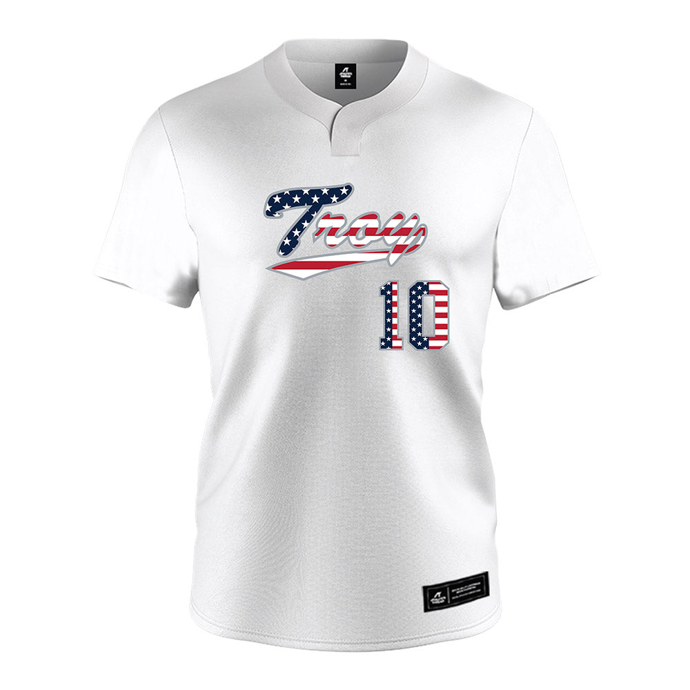Troy - NCAA Softball : Kam Munson - white Jersey-0