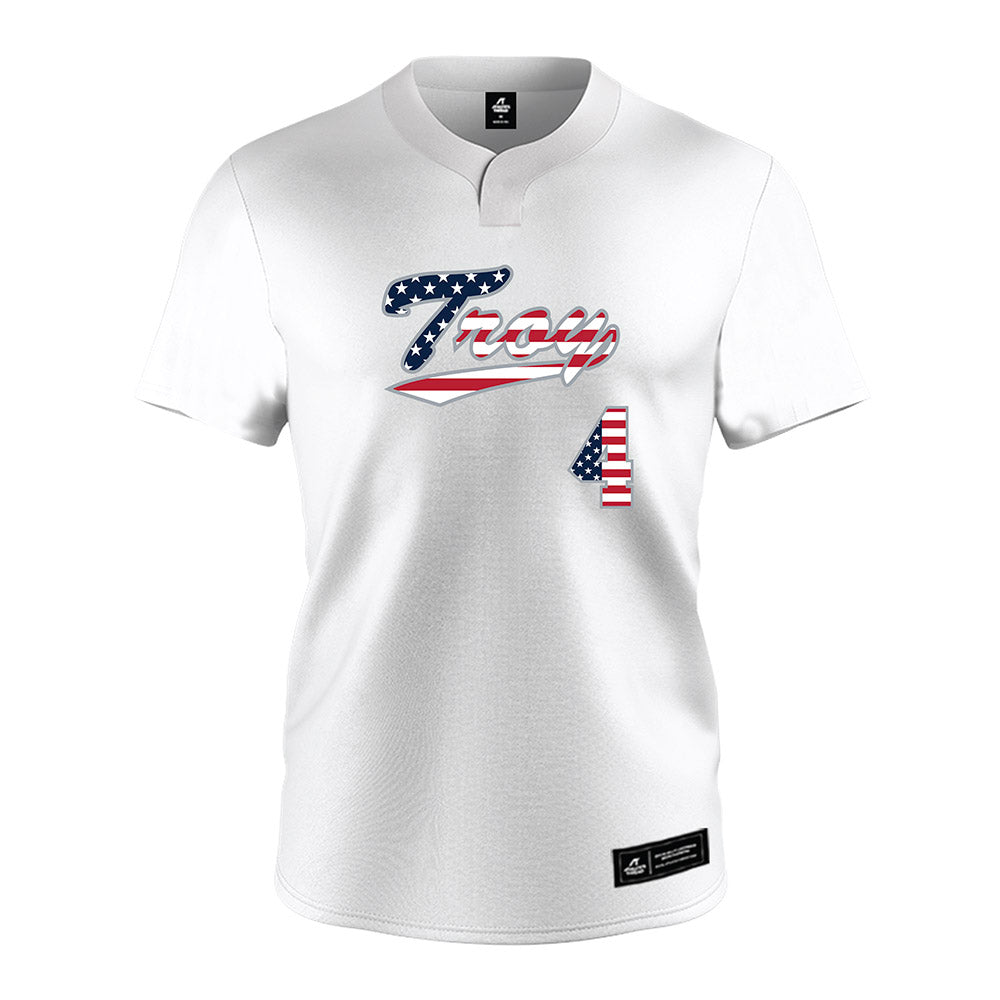 Troy - NCAA Softball : Lydia Kirby - white Jersey-0