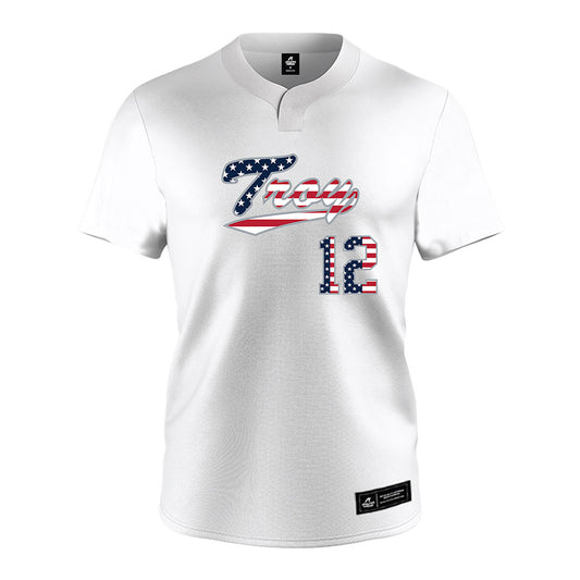 Troy - NCAA Softball : McKinnon Howard - white Jersey-0