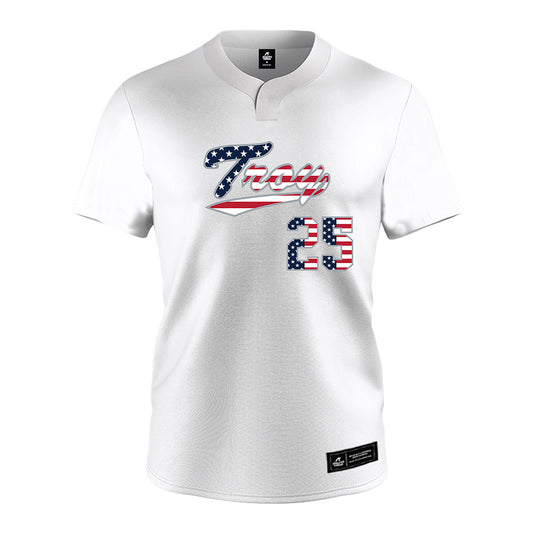 Troy - NCAA Softball : Mya Holt - white Jersey-0