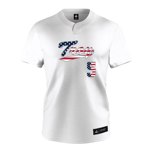 Troy - NCAA Softball : Alivia Cooper - white Jersey-0