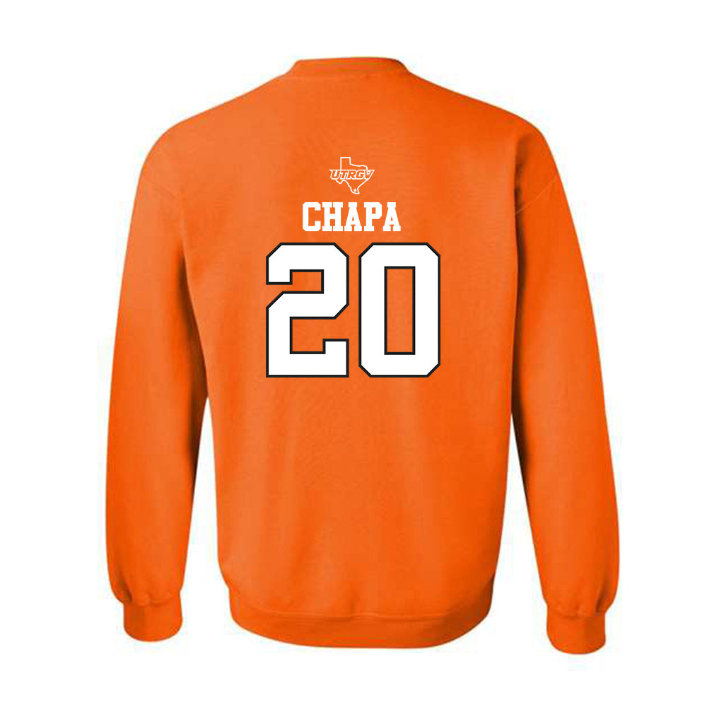 UTRGV - NCAA Baseball : Andy Chapa - Classic Shersey Crewneck Sweatshirt-1