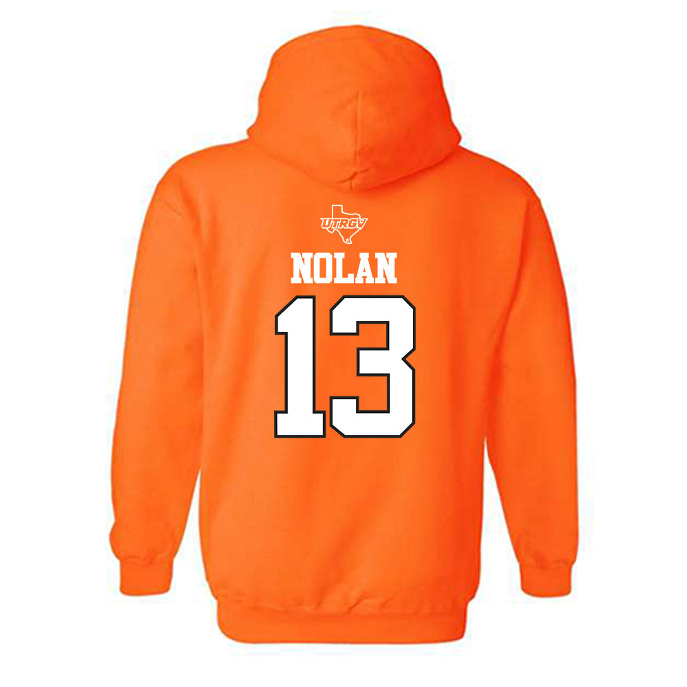 UTRGV - NCAA Baseball : Nick Nolan - Classic Shersey Hooded Sweatshirt-1