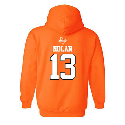 UTRGV - NCAA Baseball : Nick Nolan - Classic Shersey Hooded Sweatshirt-1