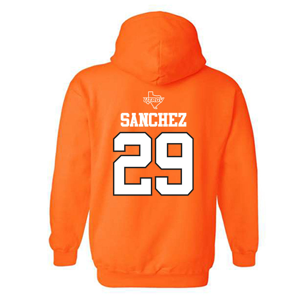 UTRGV - NCAA Baseball : Aaron Sanchez - Classic Shersey Hooded Sweatshirt-1