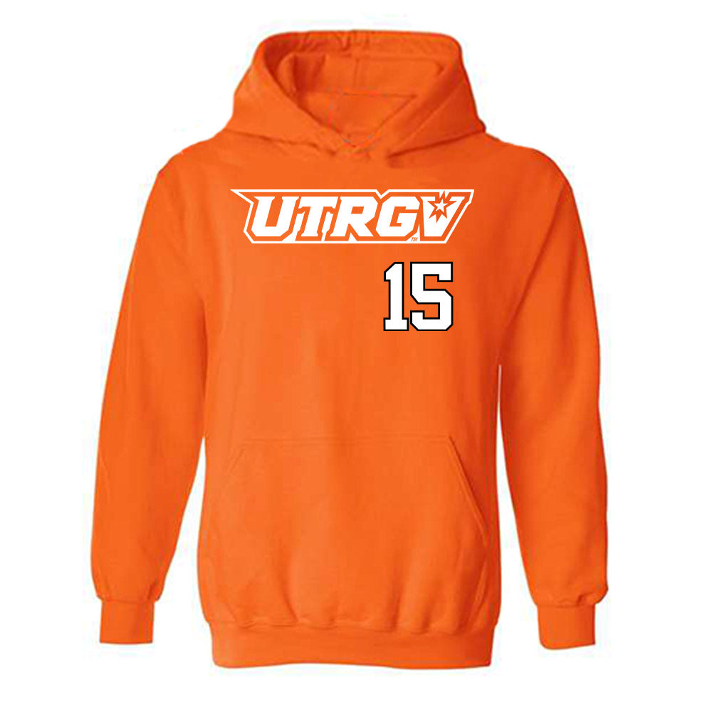 UTRGV - NCAA Baseball : Kike Cienfuegos - Classic Shersey Hooded Sweatshirt-0