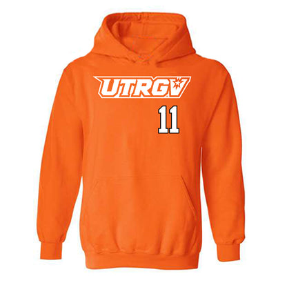 UTRGV - NCAA Baseball : Armani Raygoza - Classic Shersey Hooded Sweatshirt-0