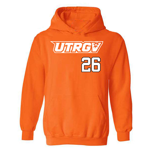 UTRGV - NCAA Baseball : Julius Ramirez - Classic Shersey Hooded Sweatshirt-0
