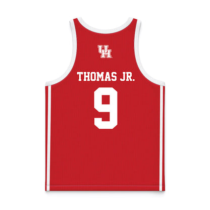Houston - NCAA Men's Basketball : Dedan Thomas Jr. - Red Basketball Jersey-1