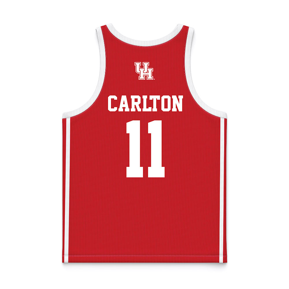 Houston - NCAA Women's Basketball : Justice Carlton - Red Basketball Jersey-1