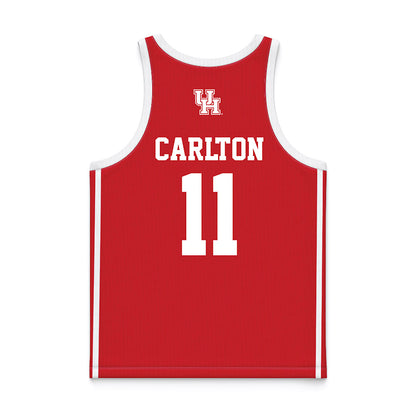 Houston - NCAA Women's Basketball : Justice Carlton - Red Basketball Jersey-1