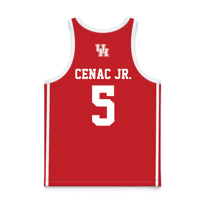 Houston - NCAA Men's Basketball : Chris Cenac Jr. - Red Basketball Jersey-1