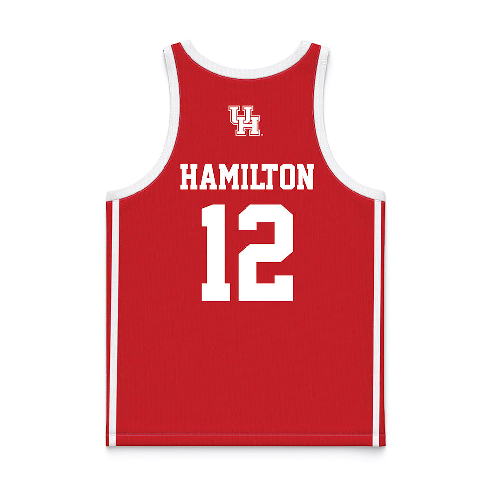 Houston - NCAA Women's Basketball : Kaelyn Hamilton - Red Basketball Jersey-1