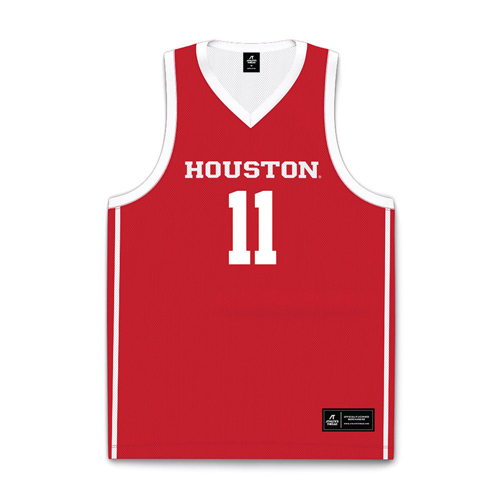 Houston - NCAA Women's Basketball : Justice Carlton - Red Basketball Jersey-0